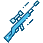 Sniper Gun Weapon Military War SVG Icon